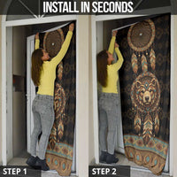 Bear Native American Door Cover Tribal Feather Dreamcatcher Boho Style