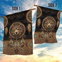 Bear Native American Garden Flag Tribal Feather Dreamcatcher Boho Style