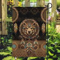 Bear Native American Garden Flag Tribal Feather Dreamcatcher Boho Style