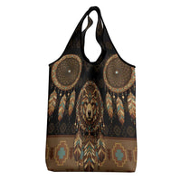 Bear Native American Grocery Bag Tribal Feather Dreamcatcher Boho Style
