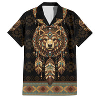 Bear Native American Hawaiian Shirt Tribal Feather Dreamcatcher Boho Style