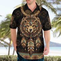 Bear Native American Hawaiian Shirt Tribal Feather Dreamcatcher Boho Style