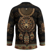 Bear Native American Hockey Jersey Tribal Feather Dreamcatcher Boho Style