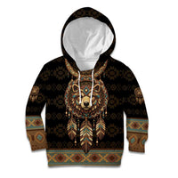 Bear Native American Kid Hoodie Tribal Feather Dreamcatcher Boho Style