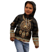 Bear Native American Kid Hoodie Tribal Feather Dreamcatcher Boho Style