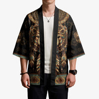 Bear Native American Kimono Tribal Feather Dreamcatcher Boho Style