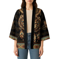 Bear Native American Kimono Tribal Feather Dreamcatcher Boho Style