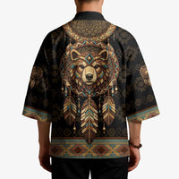 Bear Native American Kimono Tribal Feather Dreamcatcher Boho Style
