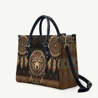Bear Native American Leather Bag Tribal Feather Dreamcatcher Boho Style