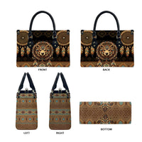 Bear Native American Leather Bag Tribal Feather Dreamcatcher Boho Style