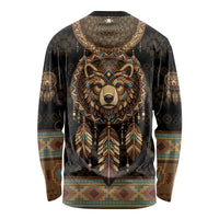 Bear Native American Long Sleeve Shirt Tribal Feather Dreamcatcher Boho Style