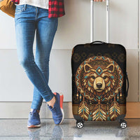 Bear Native American Luggage Cover Tribal Feather Dreamcatcher Boho Style