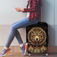 Bear Native American Luggage Cover Tribal Feather Dreamcatcher Boho Style