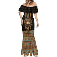 Bear Native American Mermaid Dress Tribal Feather Dreamcatcher Boho Style