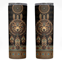 Bear Native American Skinny Tumbler Tribal Feather Dreamcatcher Boho Style
