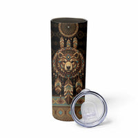 Bear Native American Skinny Tumbler Tribal Feather Dreamcatcher Boho Style