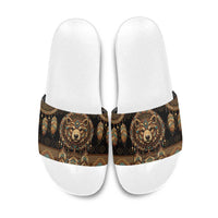 Bear Native American Slide Sandals Tribal Feather Dreamcatcher Boho Style