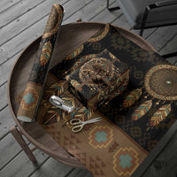 Bear Native American Wrapping Paper Tribal Feather Dreamcatcher Boho Style