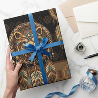 Bear Native American Wrapping Paper Tribal Feather Dreamcatcher Boho Style
