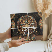 Bear Native American Wrapping Paper Tribal Feather Dreamcatcher Boho Style