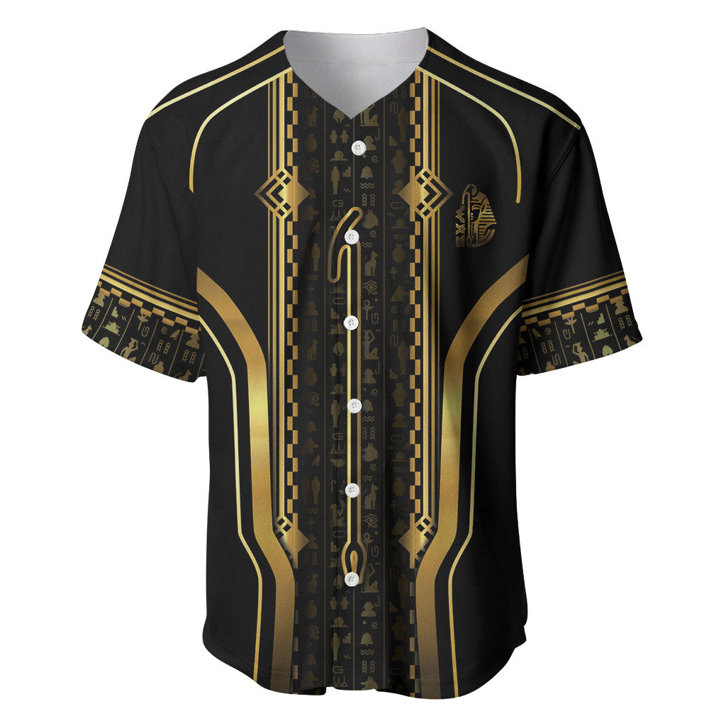 Personalized Egypt Was Sceptre Baseball Jersey Gold Pharaoh Patterns