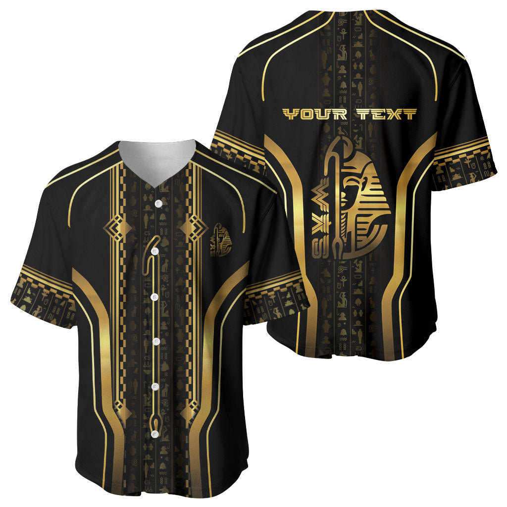 Personalized Egypt Was Sceptre Baseball Jersey Gold Pharaoh Patterns