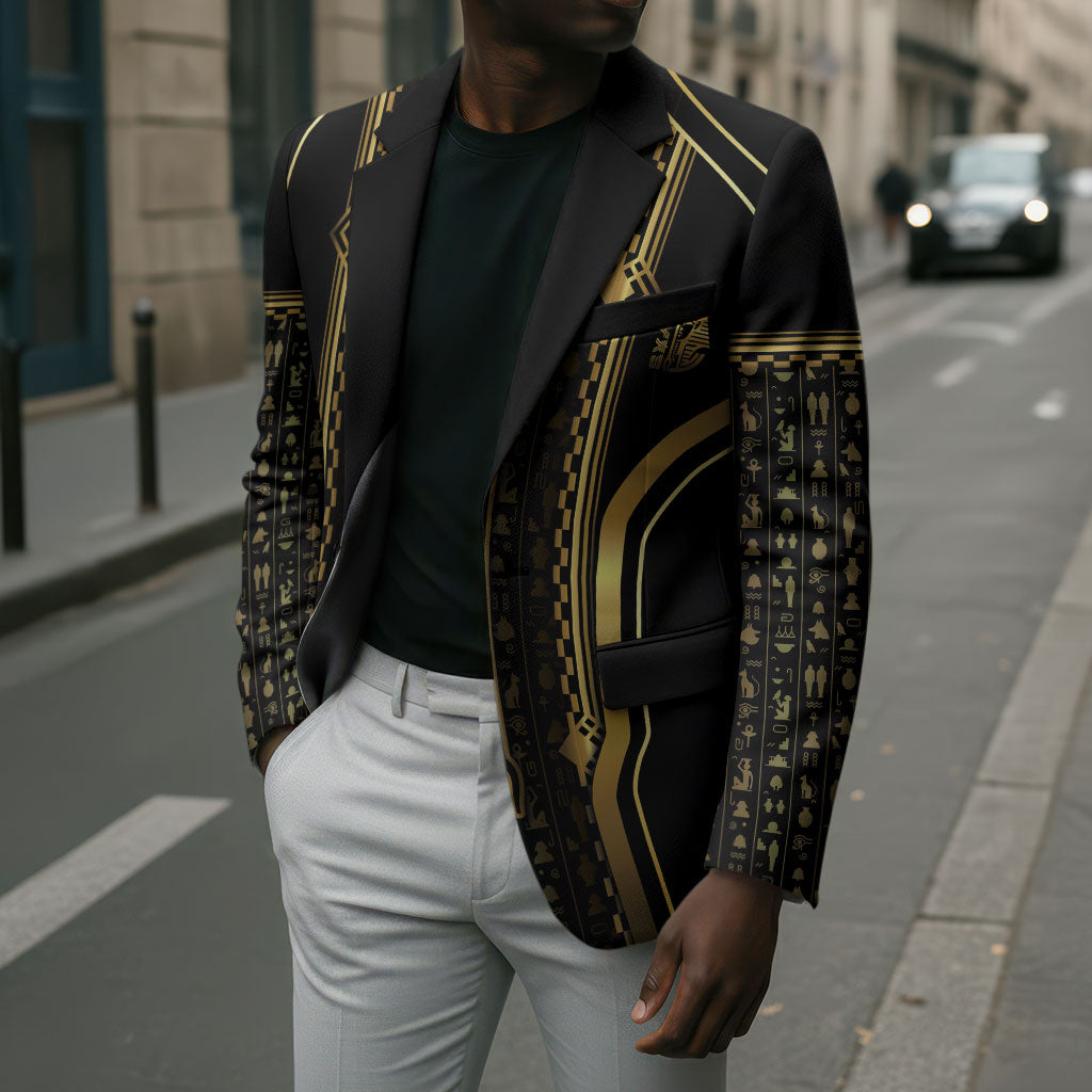 Personalized Egypt Was Sceptre Blazer Gold Pharaoh Patterns