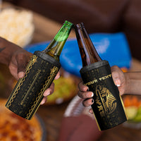 Personalized Egypt Was Sceptre 4 in 1 Can Cooler Tumbler Gold Pharaoh Patterns