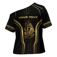 Personalized Egypt Was Sceptre Cross Shoulder Shirt Gold Pharaoh Patterns