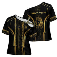 Personalized Egypt Was Sceptre Cross Shoulder Shirt Gold Pharaoh Patterns