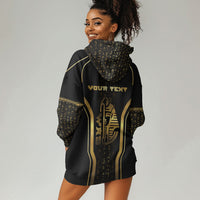 Personalized Egypt Was Sceptre Hoodie Dress Gold Pharaoh Patterns