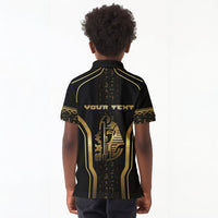 Personalized Egypt Was Sceptre Kid Polo Shirt Gold Pharaoh Patterns