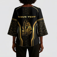 Personalized Egypt Was Sceptre Kimono Sleeve Blouse Gold Pharaoh Patterns