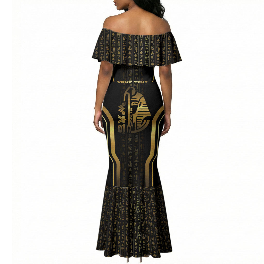 Personalized Egypt Was Sceptre Mermaid Dress Gold Pharaoh Patterns