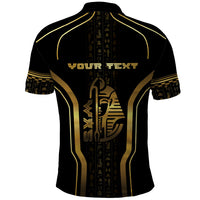 Personalized Egypt Was Sceptre Polo Shirt Gold Pharaoh Patterns