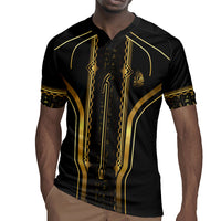 Personalized Egypt Was Sceptre Rugby Jersey Gold Pharaoh Patterns