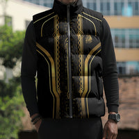 Personalized Egypt Was Sceptre Sleeveless Puffer Jacket Gold Pharaoh Patterns
