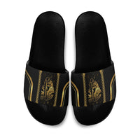 Egypt Was Sceptre Slide Sandals Gold Pharaoh Patterns