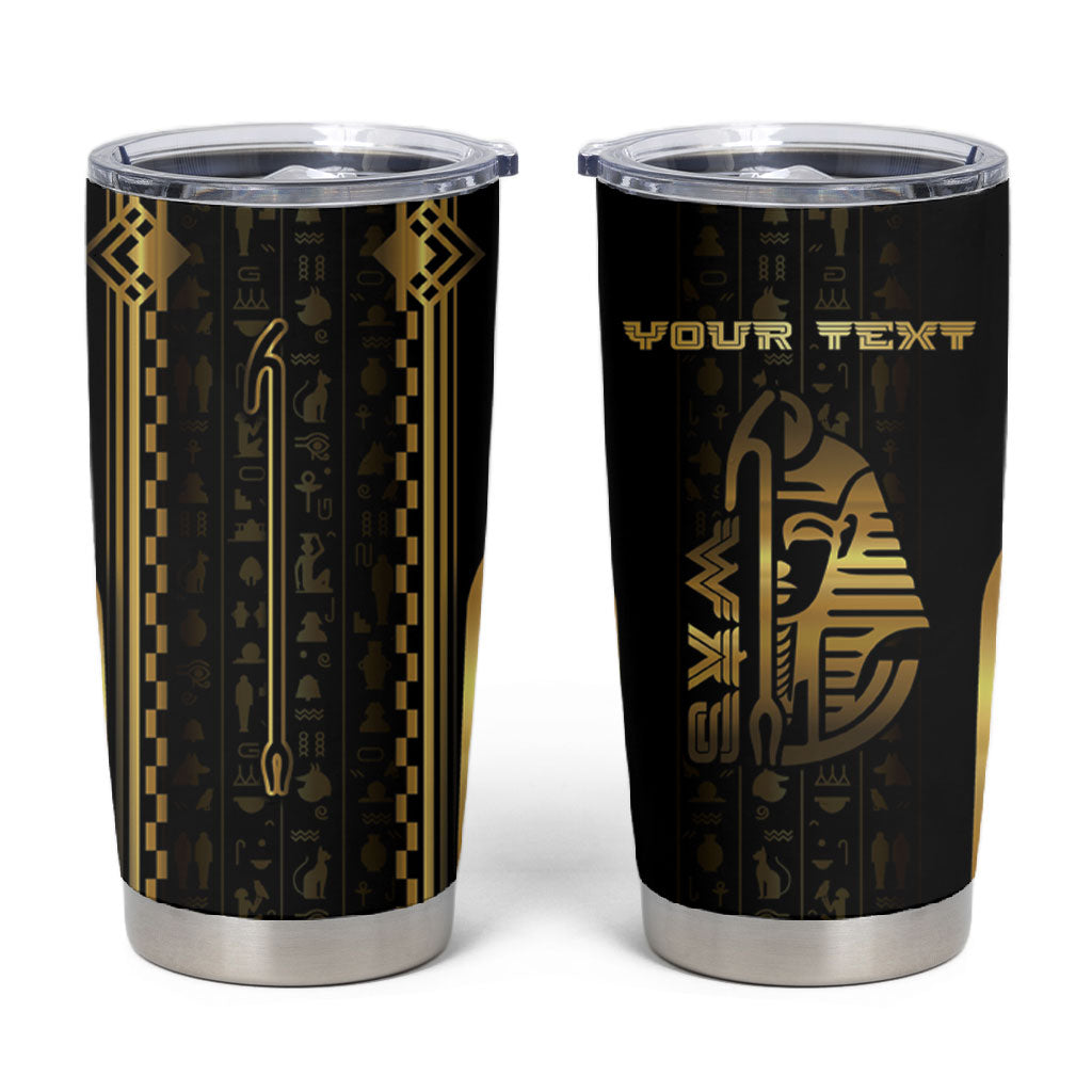 Personalized Egypt Was Sceptre Tumbler Cup Gold Pharaoh Patterns