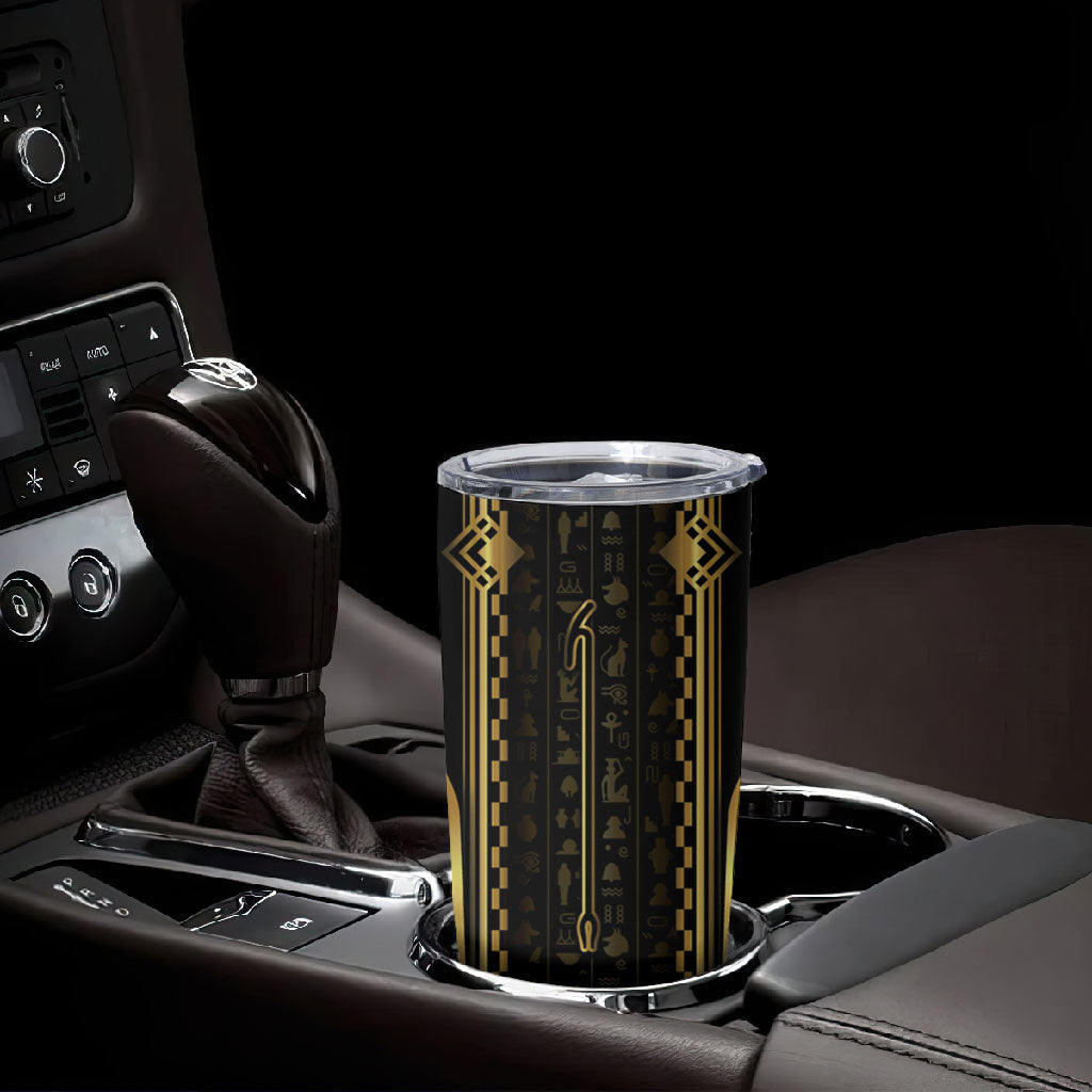 Personalized Egypt Was Sceptre Tumbler Cup Gold Pharaoh Patterns