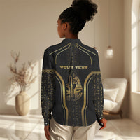Personalized Egypt Was Sceptre Women Casual Shirt Gold Pharaoh Patterns