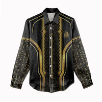 Personalized Egypt Was Sceptre Women Casual Shirt Gold Pharaoh Patterns