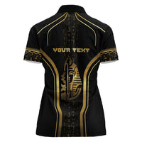 Personalized Egypt Was Sceptre Women Polo Shirt Gold Pharaoh Patterns