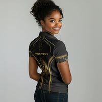 Personalized Egypt Was Sceptre Women Polo Shirt Gold Pharaoh Patterns