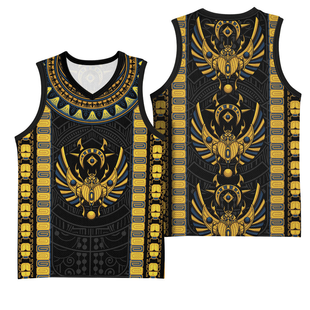Egypt The Scarab Beetle Basketball Jersey Winged Solar Amulet Symbol
