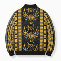 Egypt The Scarab Beetle Bomber Puffer Jacket Winged Solar Amulet Symbol