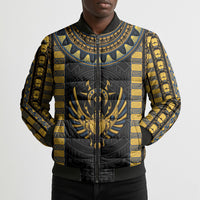 Egypt The Scarab Beetle Bomber Puffer Jacket Winged Solar Amulet Symbol