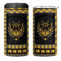 Egypt The Scarab Beetle 4 in 1 Can Cooler Tumbler Winged Solar Amulet Symbol
