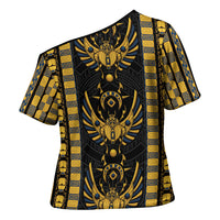 Egypt The Scarab Beetle Cross Shoulder Shirt Winged Solar Amulet Symbol