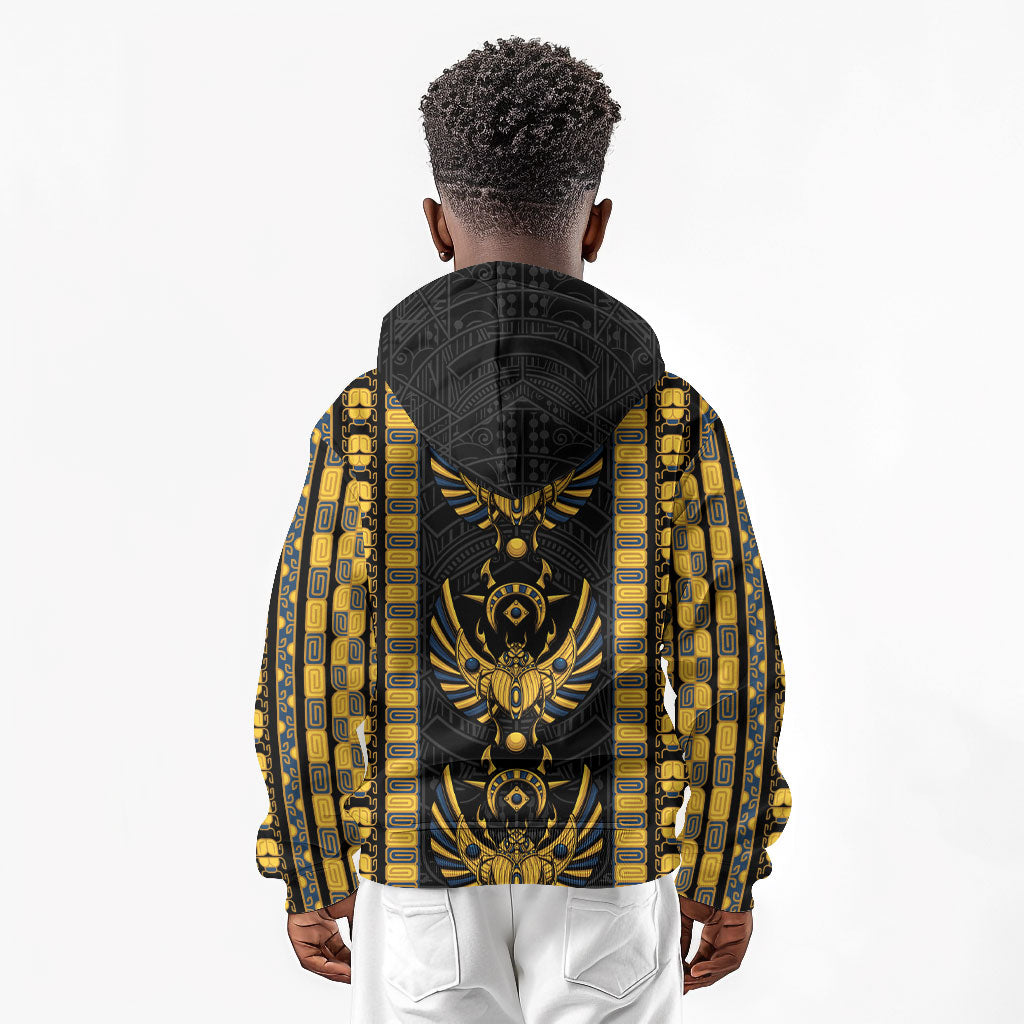 Egypt The Scarab Beetle Kid Hoodie Winged Solar Amulet Symbol